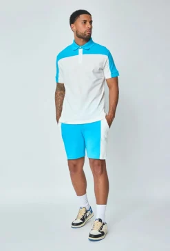 Short jogging en coton à bandes