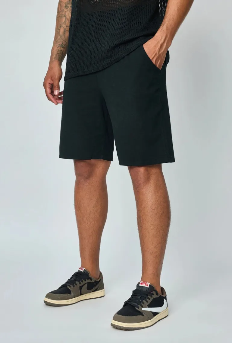 Short léger en viscose effet lin