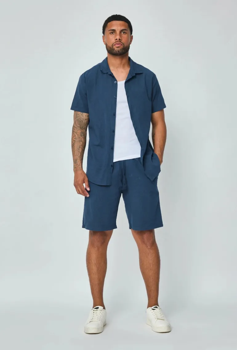 Short léger en viscose effet lin
