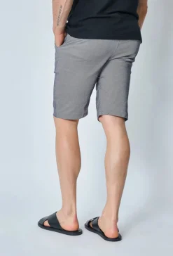 Short uni en toile de style chino