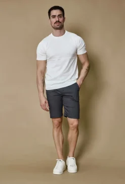 Short uni en toile de style chino