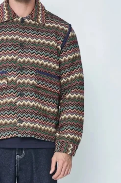 Surchemise à motif zigzag
