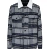 Surchemise flannel à col mouton