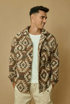 Surchemise jacquard à motif aztèque