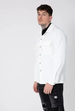 Surchemise sergé à poche