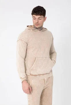 Sweat à capuche délavé