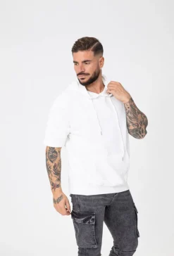 Sweat avec logo et manches courtes