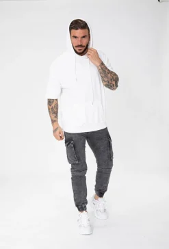 Sweat avec logo et manches courtes