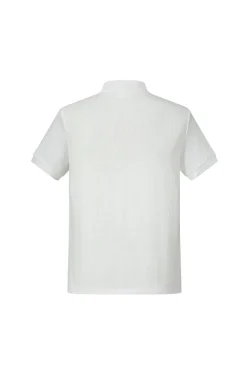T-shirt à col zippé maille cotelé