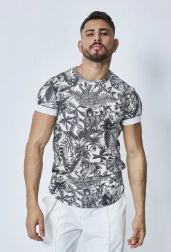 T-shirt à imprimé fleuri