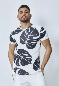 T-shirt à imprimé fleuri