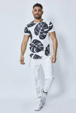 T-shirt à imprimé fleuri