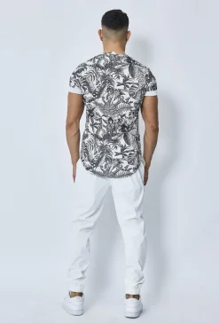 T-shirt à imprimé fleuri