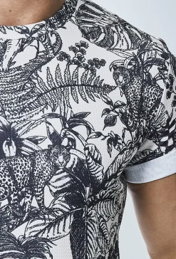 T-shirt à imprimé fleuri