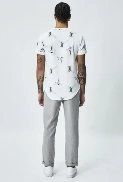 T-shirt à imprimé hirondelles