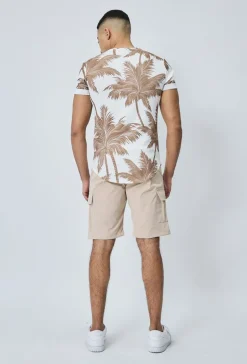 T-shirt à imprimé palmiers