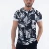 T-shirt à motif fleuri