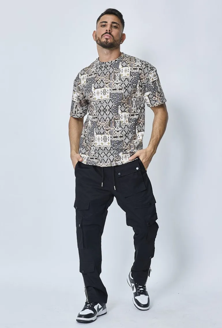 T-shirt à motif fleuri