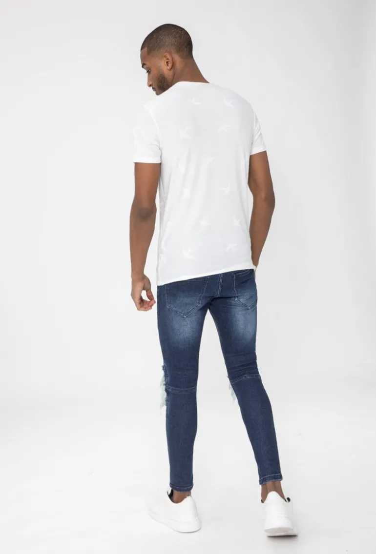 T-shirt à motifs hirondelles