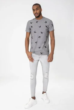 T-shirt à motifs hirondelles