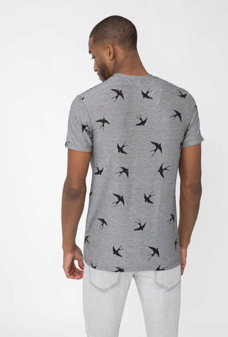 T-shirt à motifs hirondelles