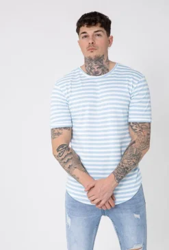 T-shirt à rayure maille