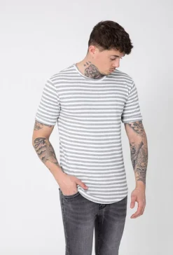 T-shirt à rayure maille