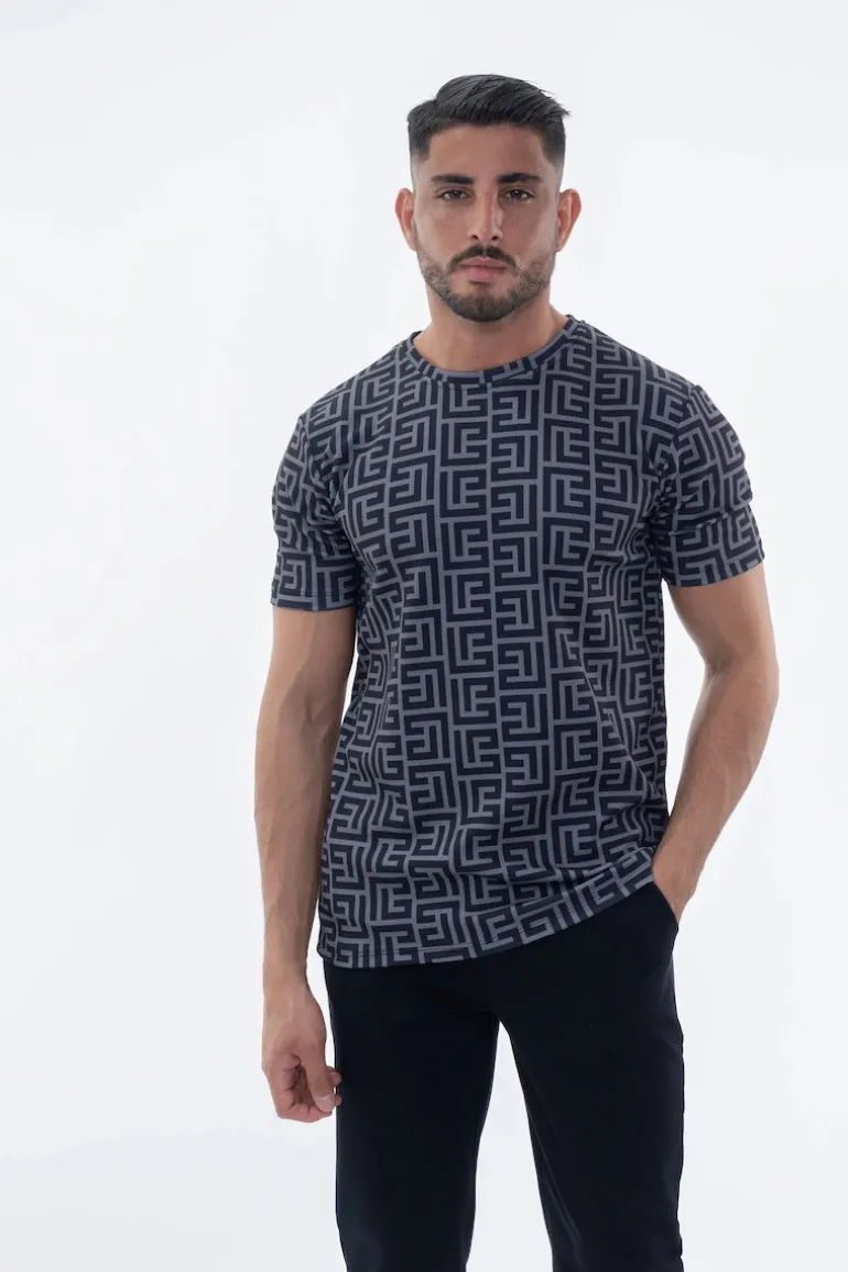 T-shirt aux motifs répétitifs monogramme