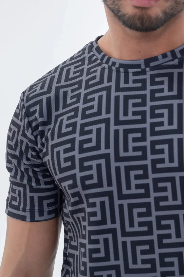 T-shirt aux motifs répétitifs monogramme