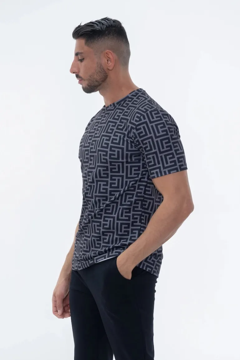 T-shirt aux motifs répétitifs monogramme
