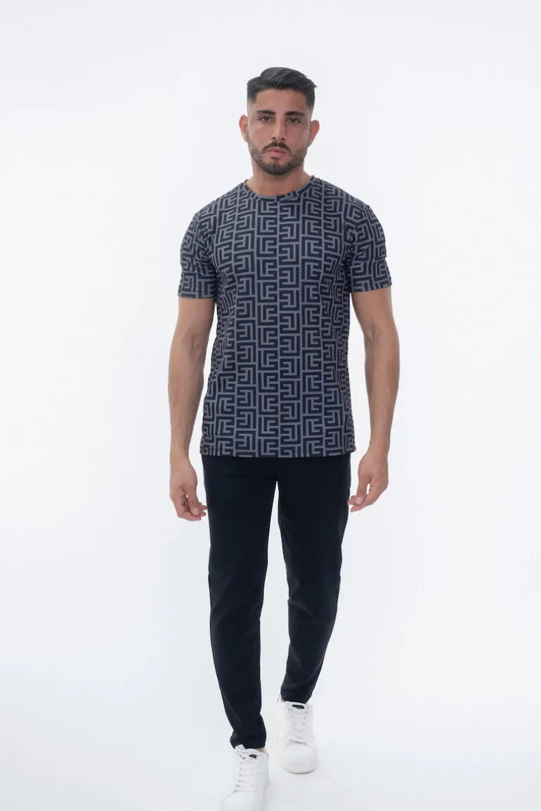 T-shirt aux motifs répétitifs monogramme