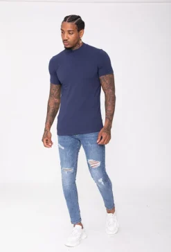T-shirt basic col montant