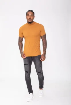 T-shirt basic col montant