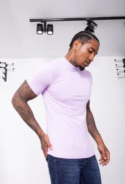 T-shirt basic col montant