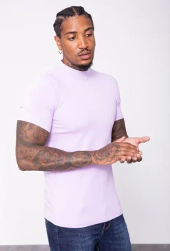 T-shirt basic col montant