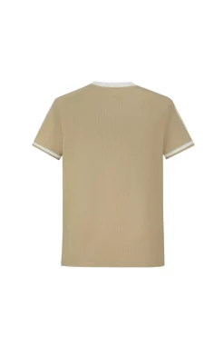 T-shirt cotelé style baseball