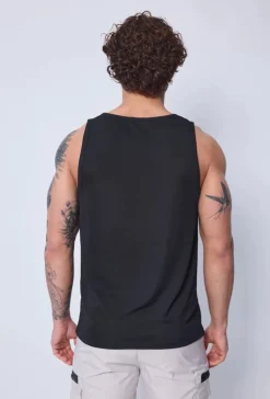 T-shirt débardeur côtelé slim qui épouse la silouette et met le coprs en valeur
