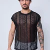 T-shirt débardeur uni en tricot