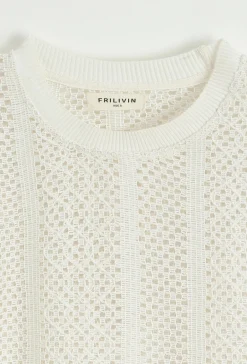 T-shirt débardeur uni en tricot