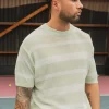 T-shirt en maille rayé manches courtes