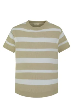 T-shirt en maille rayé manches courtes