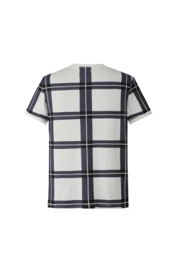 T-shirt maille à carreaux