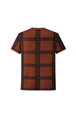 T-shirt maille à carreaux