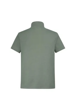 T-shirt maille à col montant zippée