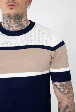 T-shirt maille tricolore