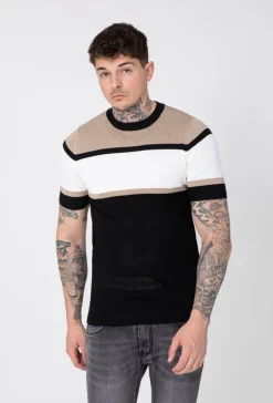 T-shirt maille tricolore