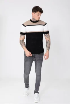 T-shirt maille tricolore