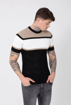 T-shirt maille tricolore