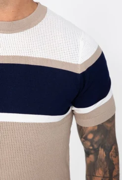 T-shirt maille tricolore