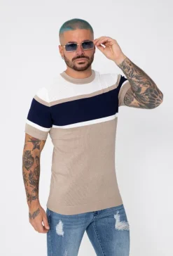T-shirt maille tricolore